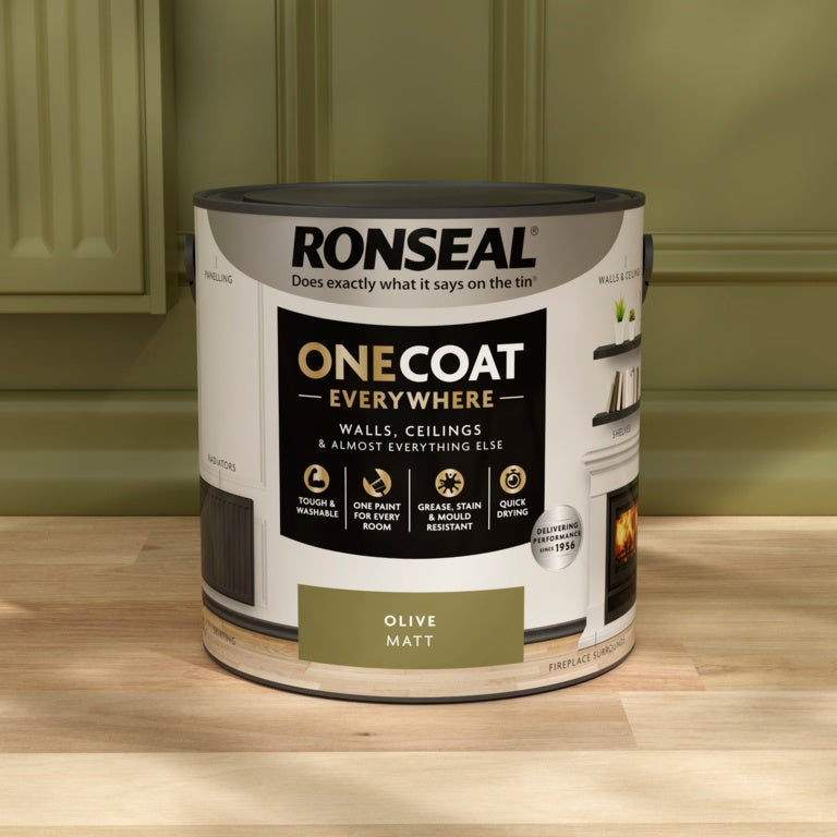 Ronseal One Coat Everywhere Matt Paint 2.5L Olive