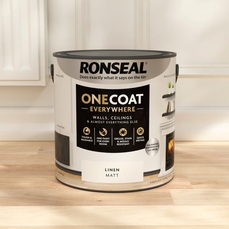 Ronseal One Coat Everywhere Matt Paint 2.5L Linen