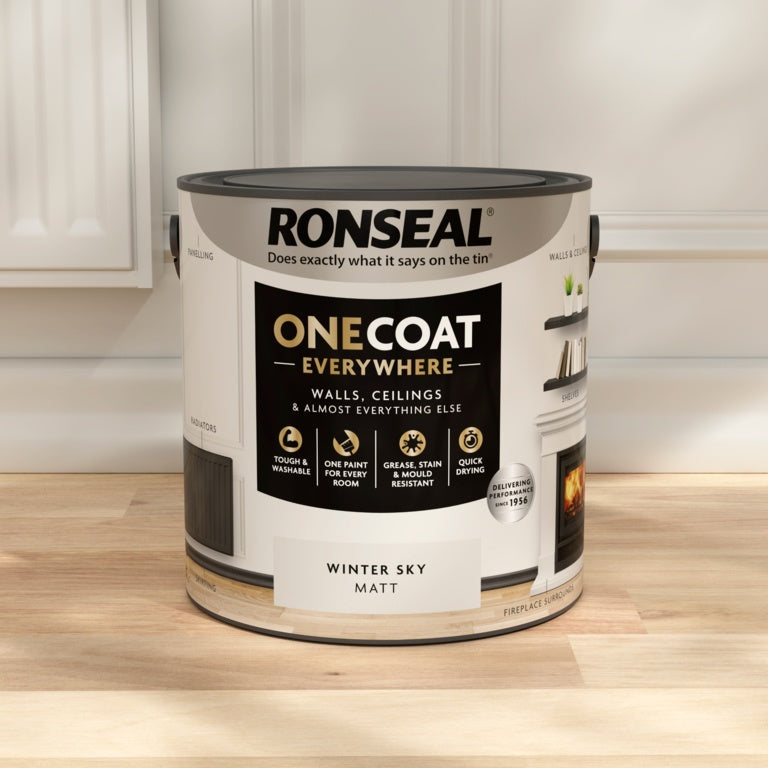 Ronseal One Coat Everywhere Matt Paint 2.5L Winter Sky