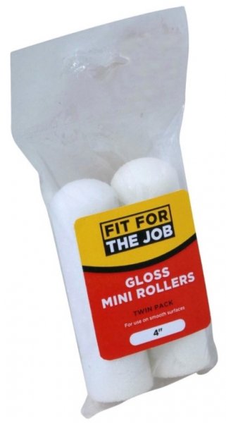Twin Pack Gloss Mini Rollers 4"