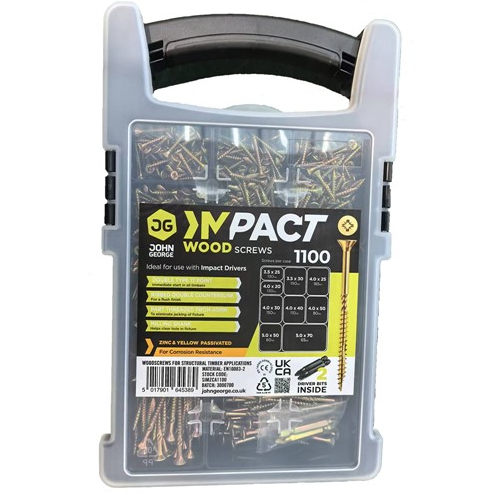 Impact Professional Screw CSK Pozi Case 1100 Pieces