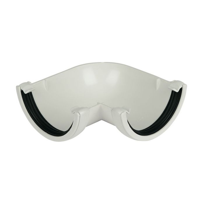 White Round 90° Gutter Angle