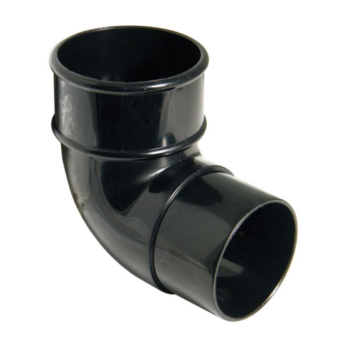 Black Round Downpipe 92 Offset Bend