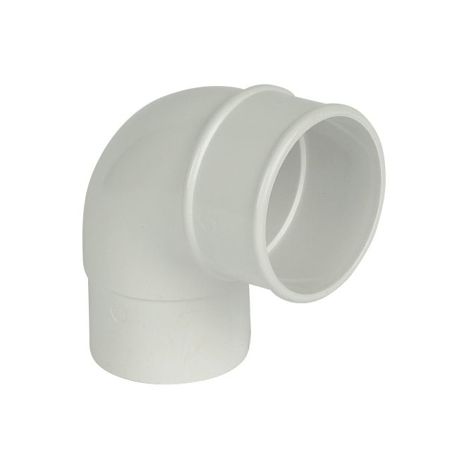 White Round Downpipe 92 Offset Bend