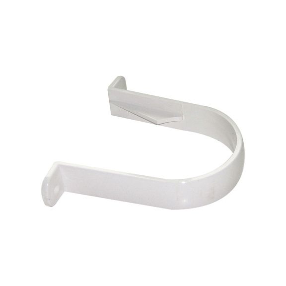 White Round Downpipe Clip 68mm