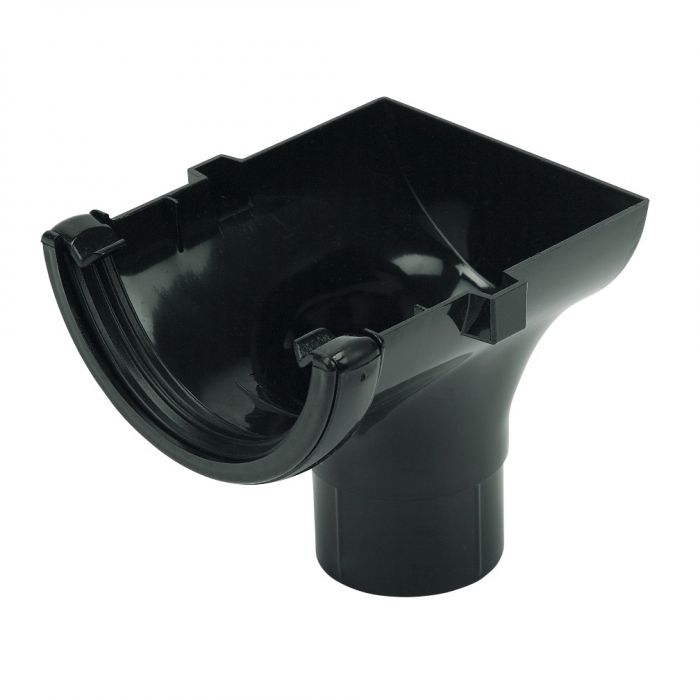 Black Round Gutter Stop End Outlet
