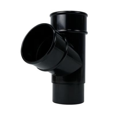 Black Round Downpipe 112 Degree Branch