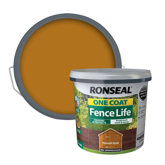 Ronseal One Coat Fence Life 5L Harvest Gold