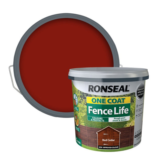 Ronseal One Coat Fence Life 5L Red Cedar