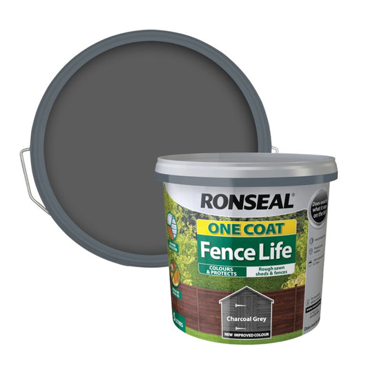 Ronseal One Coat Fence Life 5L Charcoal Grey