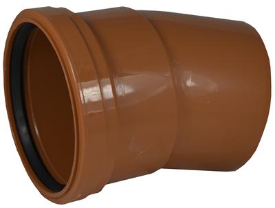 Underground 110mm Single Socket Bend 15 Degree